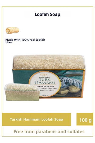 LAWİN Turkish Bath Soap with Olive Oil and Fiber – Natural Cleansing and Exfo...
