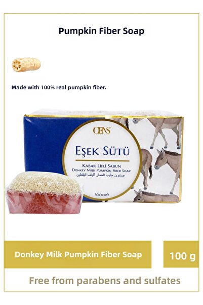 LAWİN Natural Soap with Pumpkin Fiber and Donkey Milk Extract – Nourishing an...