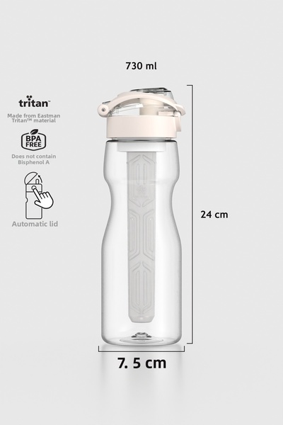 Renga زجاجة ساغا مع حجرة ثلج سعة 730 مل من التريتان 911039 لون بيج