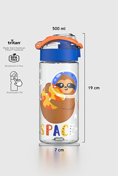 Renga قارورة مياه للأطفال من ساغا سبيس بنمط مميز سعة 500 مل مصنوعة من التريتا...