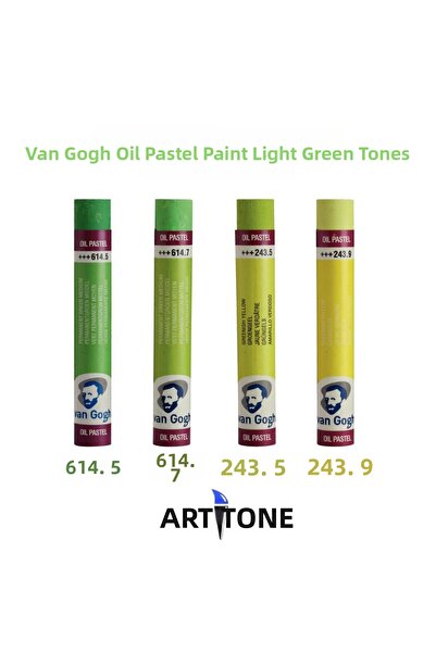 Talens Van Gogh Oil Pastel Set of 4 Light Green Shades – for Artists & Students