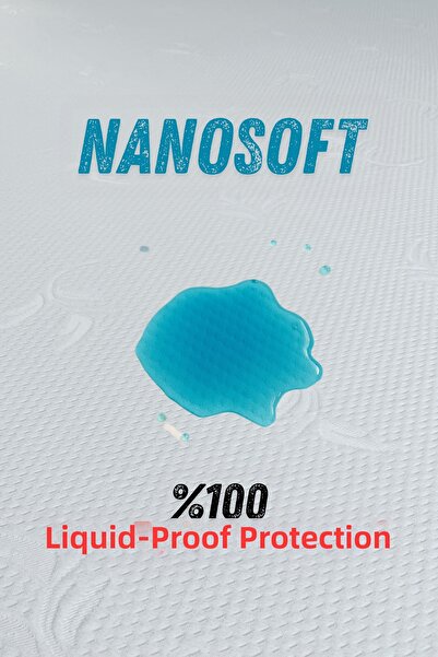 NANOSOFT Premium Liquid-Proof Fitted Mattress Pad - Ultra Quiet and Breathabl...