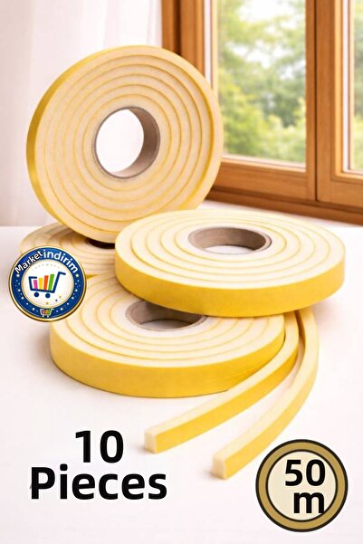 nistabolje 10 bucăți x 5 mt (50 metri) bandă adezivă pentru ferestre izolație...