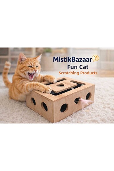 MİSTİKHANE Cat Nail Files and Play Box (O Model)