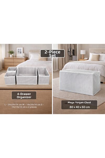 PONÇİK BEBEK 4-Drawer Organizer & Multi-Purpose Clothing/Storage Organizer Ma...