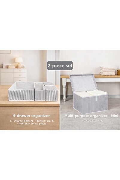 PONÇİK BEBEK 4-Drawer Organizer & Multi-Purpose Clothing/Storage Organizer Mi...