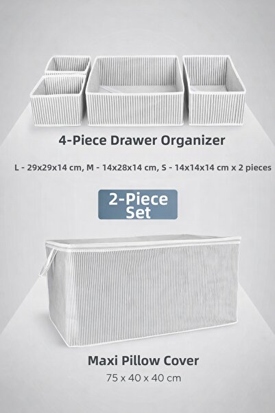 PONÇİK BEBEK 4-Drawer Organizer & Multi-Purpose Clothing/Storage Organizer Ma...