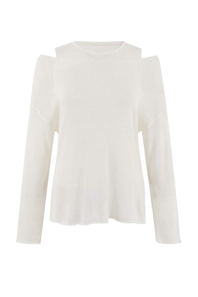 Trendyol Collection Wardrobe Essentials Ecru Boot-Ausschnitt Oversize 2er-Pac...