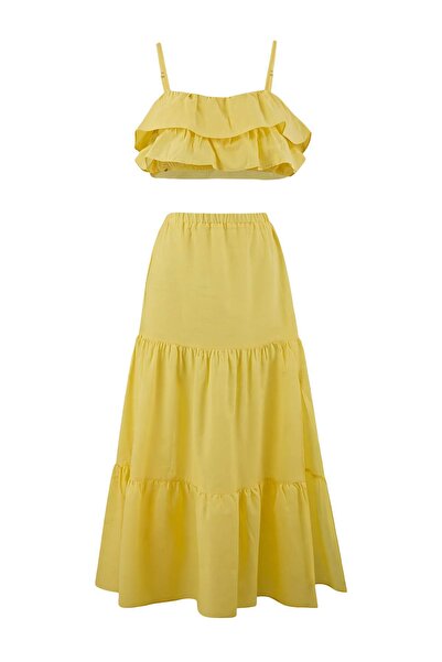 Trendyol Collection Yellow Plain Weave 100% Cotton