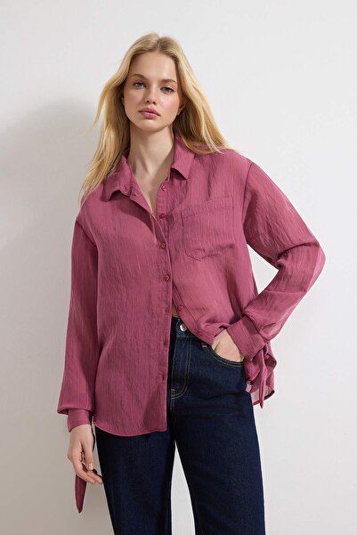 Trendyol Collection Rose Dry Soft-Textured Shirt TWOSS26GO00031
