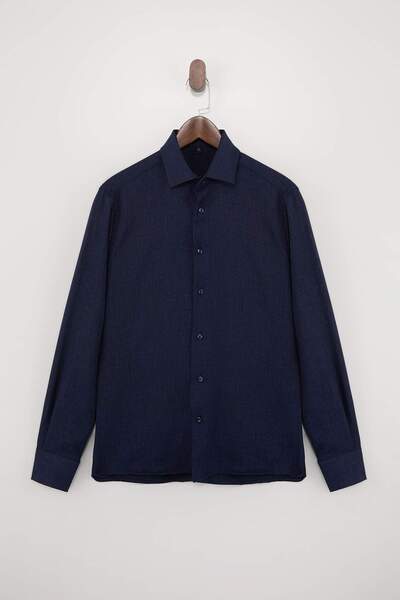 Trendyol Collection Navy Blue Regular Men's Shirt Tmnss26Go00007