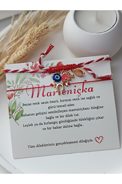 La fee aksesuar Kadınlar Günü Hediye Marteniçka şans arkadaşlık bilekliği fuş...