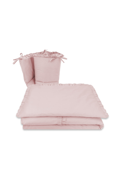 MimiNu Lenjerie patut cu 3 piese, MimiNu, Pentru patut 120x60 cm, Bumbac, Pow...