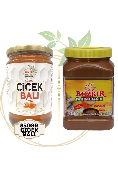 Baştan Yöresel 925 gram Bozdağ Çiçek Balı Ve 1 Kilo Konya Bozkır Çifte Kavrul...