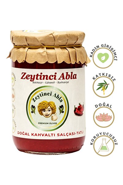 Zeytinci Abla Salça Doğal & Katkısız 660 ml Tatlı Biber - Ev Yapımı Kahvaltı