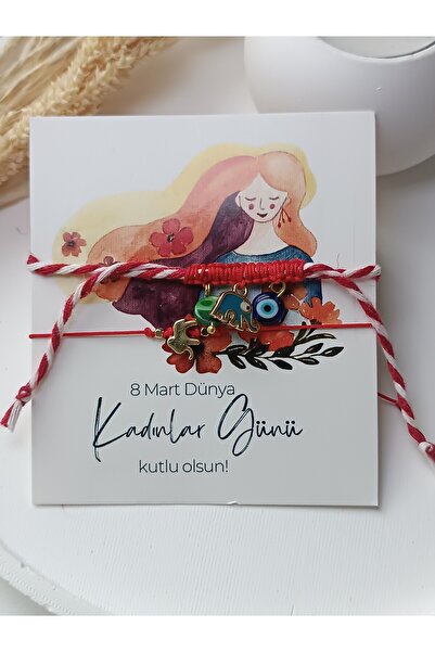 La fee aksesuar Kadınlar Günü Hediye Marteniçka şans arkadaşlık bilekliği mav...