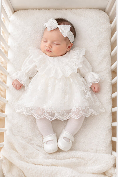 Mert Baby Orkide Lüx 4'lü Mevlüt Seti Dantelli Kız Bebek