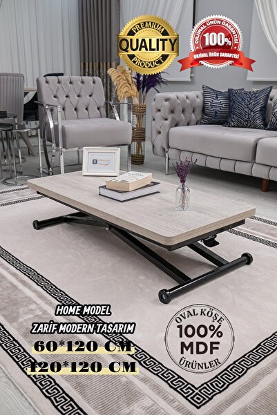 SEHPAM AKILLI Akıllı Sehpa Home Üst Tabla Mdf Lizbon Oval Köşe Alt Mekanizma ...