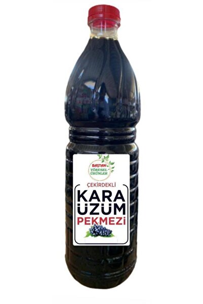 Baştan Yöresel Salihli Çekirdekli Kara Üzüm Pekmezi 1400gr