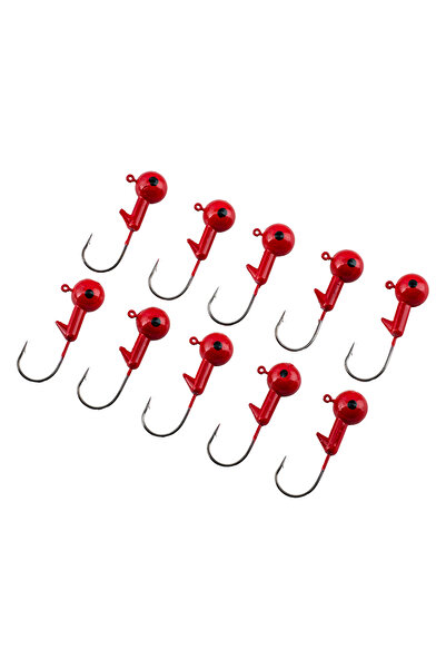 Genel Markalar Jighead - Zoka - Kurşunlu Olta İğnesi - (XH-A 02) - Kırmızı - ...