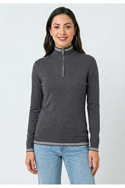 Felix Hardy Women's Half Zipper Sweater - Anthracite