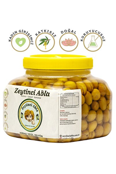 Zeytinci Abla Yeşil Zeytin Organik Kırma 1200 gr