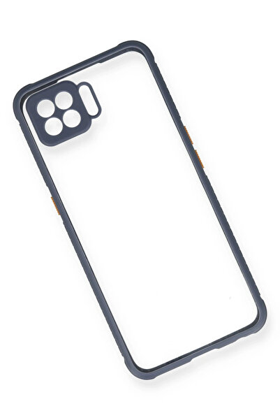 FREEDOM STOREE جراب Newface لهاتف اوبو A73 مصنوع من السيليكون الشفاف - رمادي