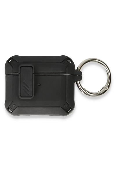 POYRAZ MARKET حافظة نيو فيس لسماعات إيربودز 3 (الجيل الثالث) - أسود