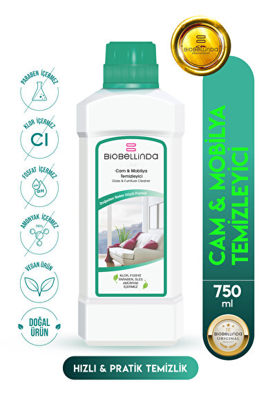 BioBellinda Doğal Konsatre Özel Bileşenli Formül Cam & Mobilya Temizleyici 75...