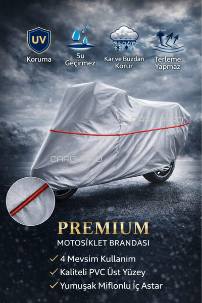 CarGuard Yamaha Delight 125 Cc Corded Motorcycle Tarpaulin Tent Cover - Miflon