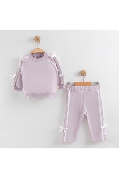 Lolons Fiyonk Detaylı Kız Bebek İkili Takım