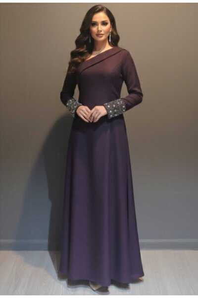 Mira فستان سهره الخامه باربي تطريز كلفه جاهزه الون ليلكي جميل ورائع وبارز جدا