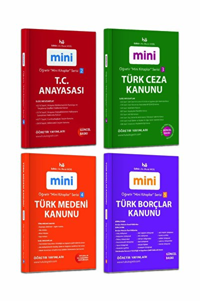 hukuk öğretir 2026 Cep Seti - T.c. Anayasası - Türk Ceza Kanunu Tck - Medeni ...