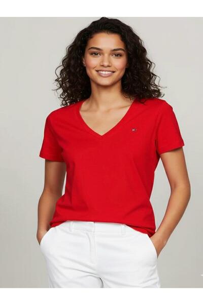 Tommy Hilfiger فيولا سليم فيت تي شيرت WW0WW27736