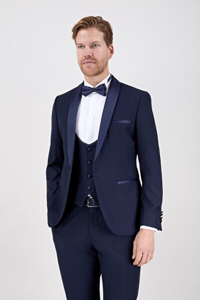 PR PACO ROMANO ART OF FASHİON Erkek Slim Fit Damatlık Smokin Şal Yaka Laciver...