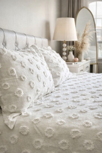 miar home perde tekstil طقم غطاء سرير مزدوج - يتضمن 2 غطاء وسادة 250 × 260