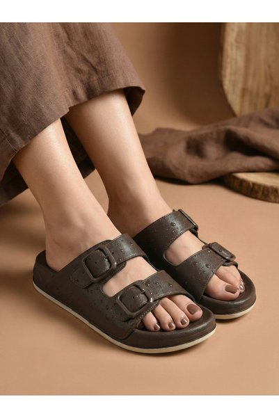 mollissoft Damla Leather Soft Women's Slippers