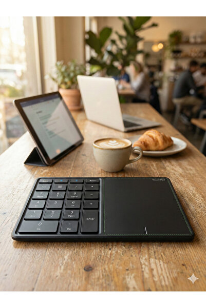 Zilvana Touchpad’li Sayısal Klavye – Bluetooth + 2.4G – Sessiz, Ergonomik ve ...