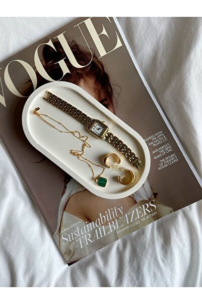 BGV HOME Minimal Oval White Decorative Tray