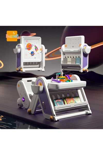 OEM Children's Table Set with 3-in-1 Blackboard Desk, Drawing Board & Surface...