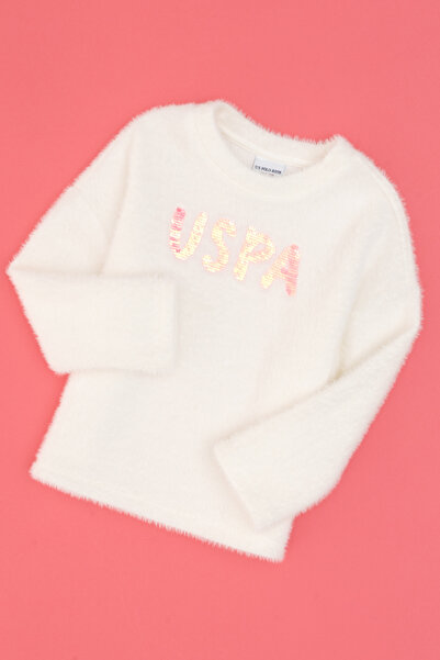 U.S. Polo Assn. سويت شيرت كريمي للبنات 50317981-VR256