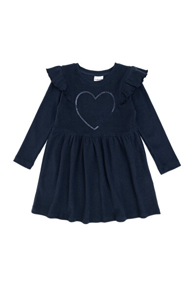 U.S. Polo Assn. Kız Çocuk Açık Lacivert Örme Elbise 50318088-VR059