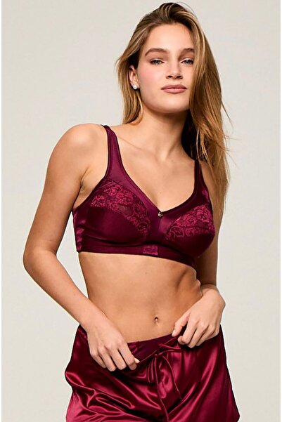Kom Barbara Telsiz Süngersiz Toparlayıcı Sütyen Bordo