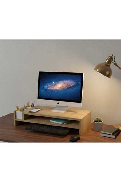 Alina Dizayn Gül Monitor Riser, Desktop Organizer Safi̇rmeşe