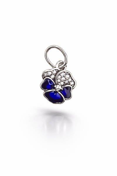 Defne Silver Dangle Purple Violet Charm