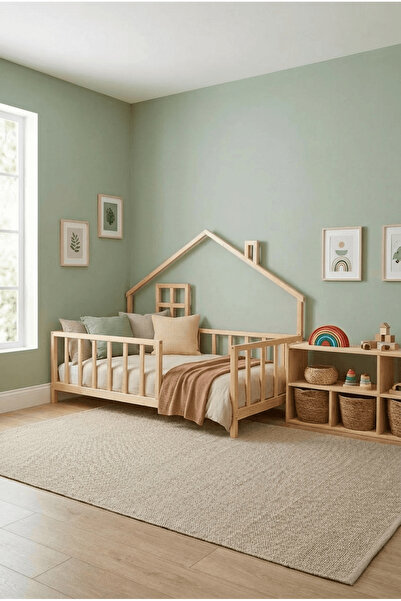 Loolpi Home – Unisex Montessori Bebek Ve Çocuk Karyolası Doğal Ahşap Yatak