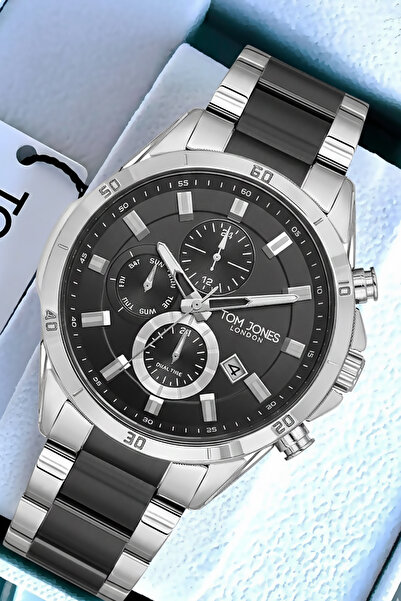 Tom Jones Erkek Kol Saati 3 Atm Su Geçirmez Siyah Renk Çelik Kordon Cbk634
