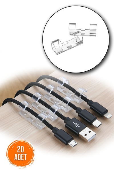 COZY SENSE Kablo Gizleyici Şeffaf Klips Bilgisayar Televizyon Kablo Saklayıcı...