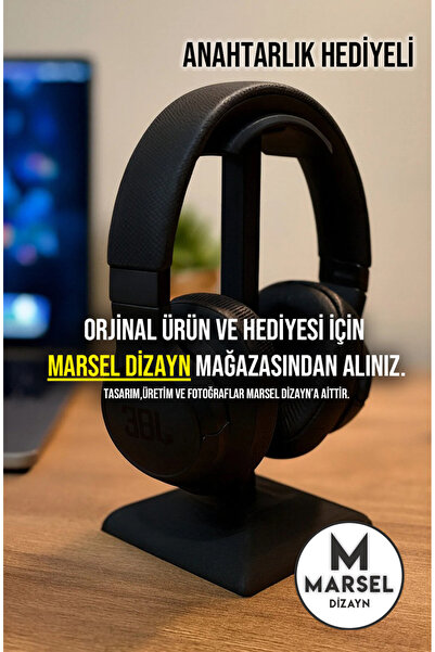 MarselDizayn Dekoratif Gamer Kulaklık Standı - Kulaklık Tutucu-Siyah- 24 CM -...