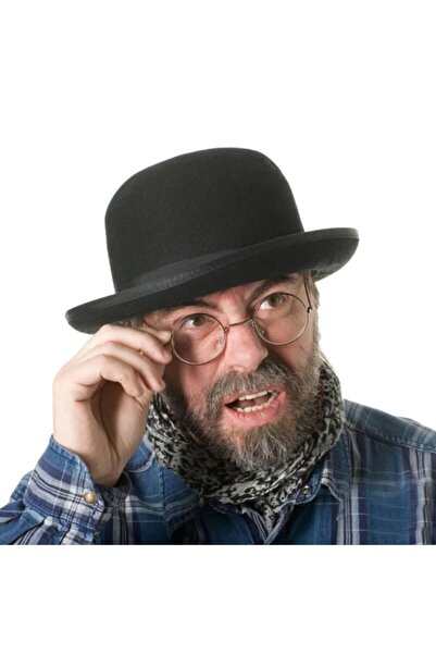 Skygo قبعة ديربي ريترو بولر للبالغين باللون الأسود مقاس 58 سم